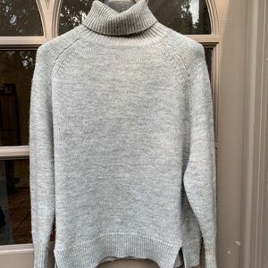 J. Crew Wool Turtleneck Sweater Gray